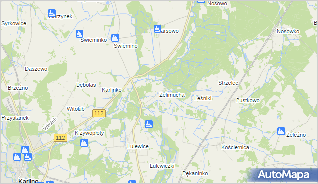 mapa Żelimucha, Żelimucha na mapie Targeo