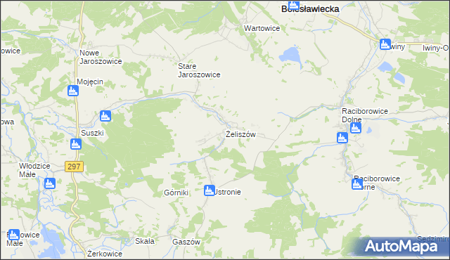 mapa Żeliszów, Żeliszów na mapie Targeo