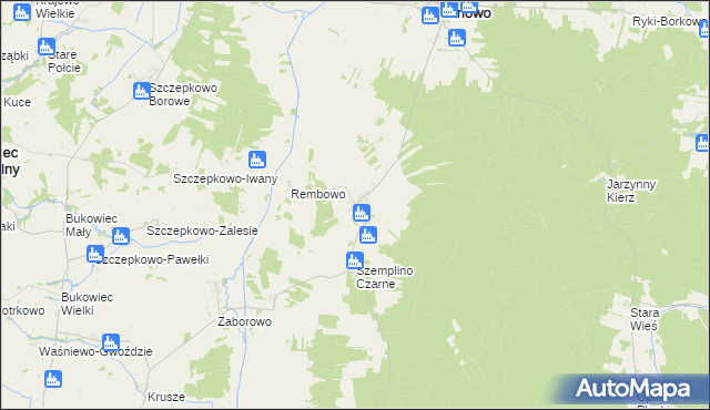 mapa Zembrzus-Mokry Grunt, Zembrzus-Mokry Grunt na mapie Targeo