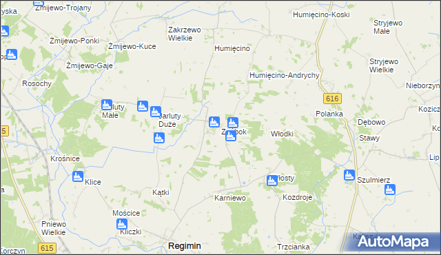 mapa Zeńbok, Zeńbok na mapie Targeo