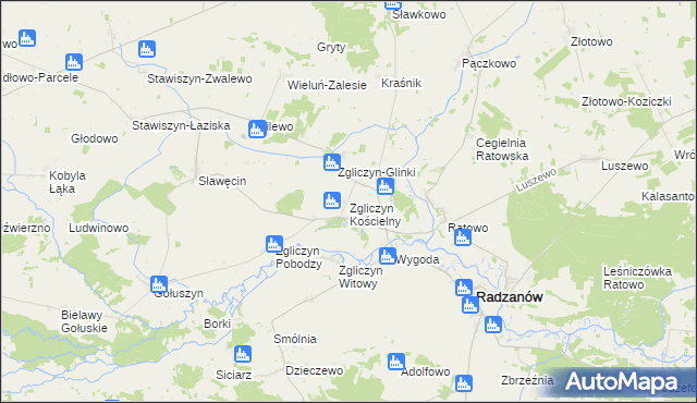 mapa Zgliczyn Kościelny, Zgliczyn Kościelny na mapie Targeo