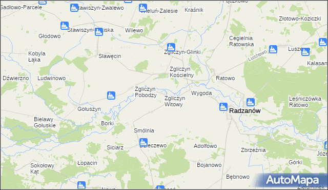 mapa Zgliczyn Witowy, Zgliczyn Witowy na mapie Targeo