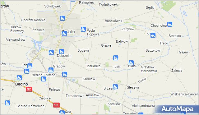 mapa Zgoda gmina Żychlin, Zgoda gmina Żychlin na mapie Targeo