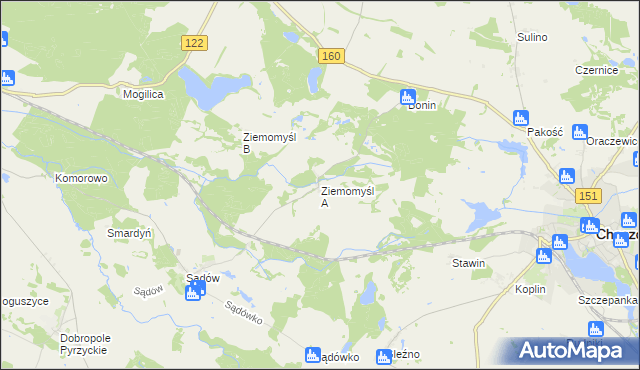 mapa Ziemomyśl A, Ziemomyśl A na mapie Targeo