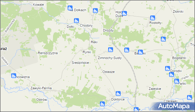 mapa Zimnochy-Susły, Zimnochy-Susły na mapie Targeo