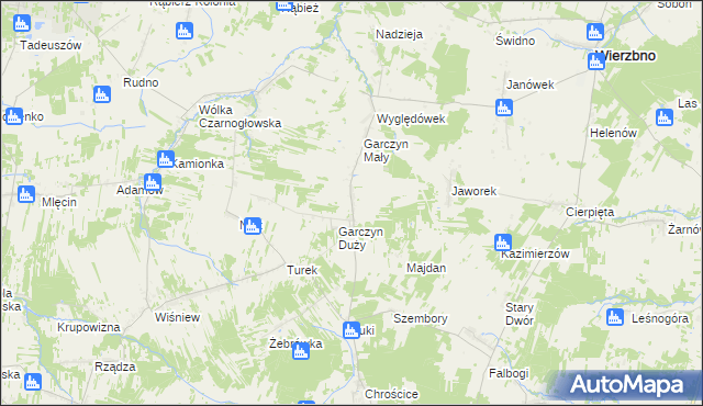 mapa Zimnowoda gmina Kałuszyn, Zimnowoda gmina Kałuszyn na mapie Targeo