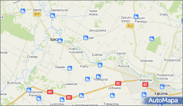 mapa Ziółków, Ziółków na mapie Targeo