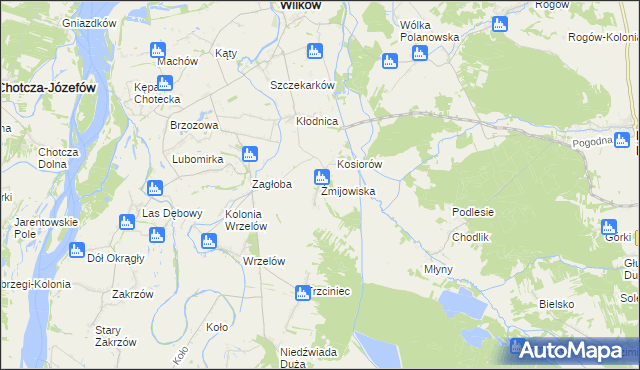 mapa Żmijowiska gmina Wilków, Żmijowiska gmina Wilków na mapie Targeo