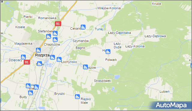 mapa Zmożna Wola, Zmożna Wola na mapie Targeo