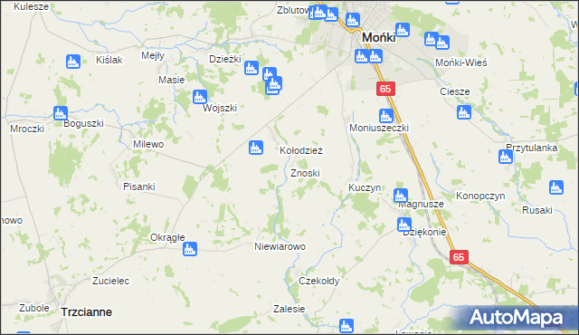 mapa Znoski, Znoski na mapie Targeo