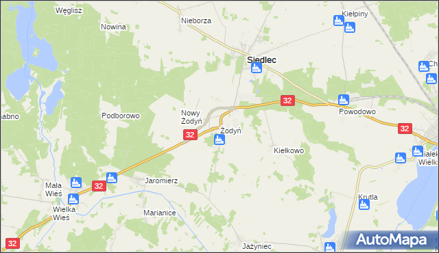 mapa Żodyń, Żodyń na mapie Targeo