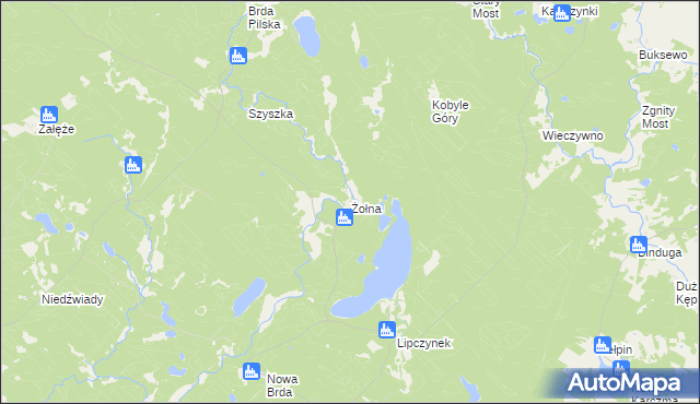 mapa Żołna, Żołna na mapie Targeo