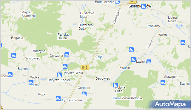 mapa Zrąb, Zrąb na mapie Targeo