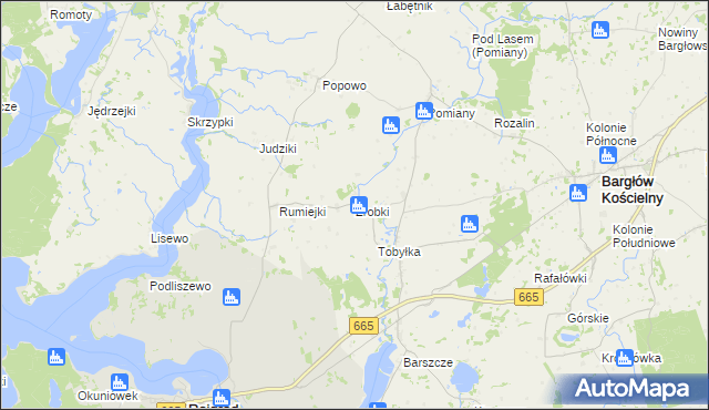 mapa Żrobki, Żrobki na mapie Targeo