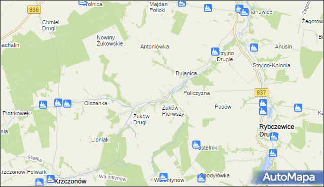 mapa Żuków-Kolonia, Żuków-Kolonia na mapie Targeo