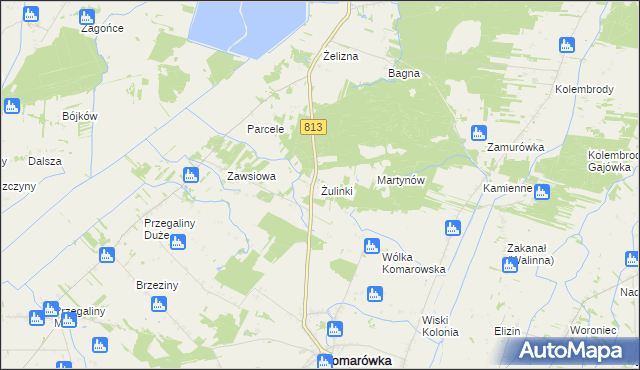 mapa Żulinki, Żulinki na mapie Targeo