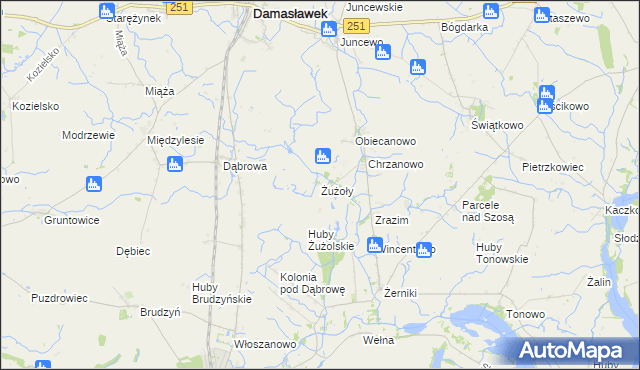 mapa Żużoły, Żużoły na mapie Targeo