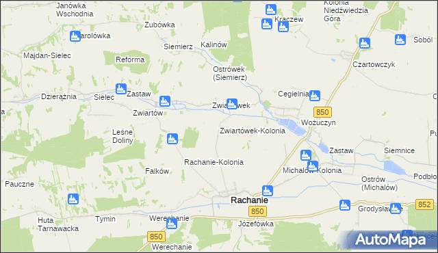 mapa Zwiartówek-Kolonia, Zwiartówek-Kolonia na mapie Targeo