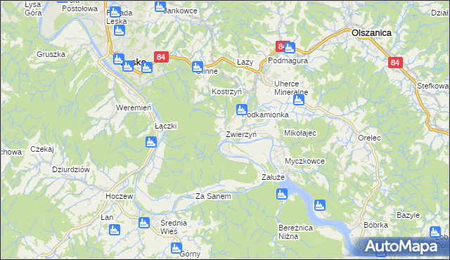 mapa Zwierzyń, Zwierzyń na mapie Targeo