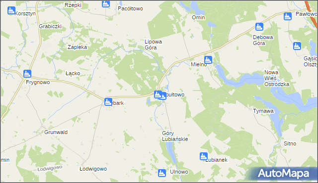 mapa Zybułtowo, Zybułtowo na mapie Targeo