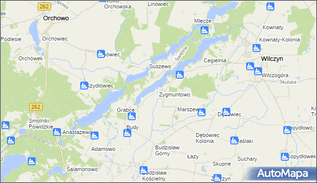 mapa Zygmuntowo gmina Wilczyn, Zygmuntowo gmina Wilczyn na mapie Targeo