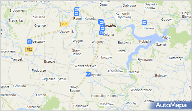 mapa Ambrożów, Ambrożów na mapie Targeo