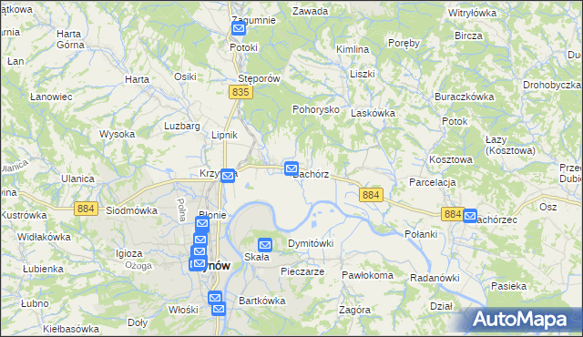 mapa Bachórz gmina Dynów, Bachórz gmina Dynów na mapie Targeo