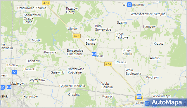 mapa Bałucz, Bałucz na mapie Targeo