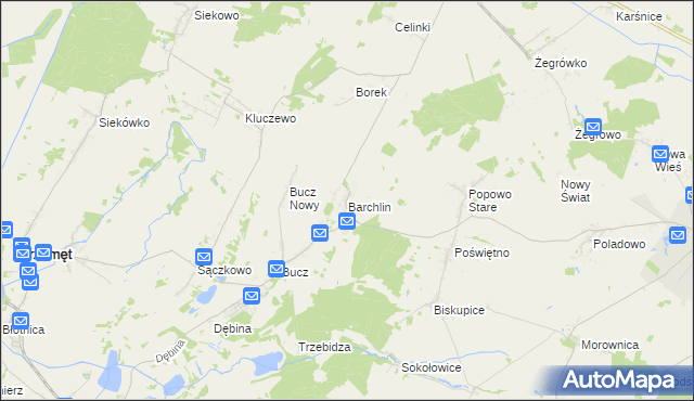 mapa Barchlin, Barchlin na mapie Targeo