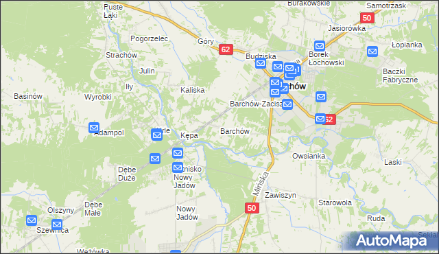 mapa Barchów, Barchów na mapie Targeo