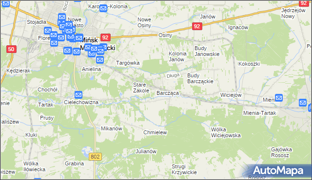 mapa Barcząca, Barcząca na mapie Targeo