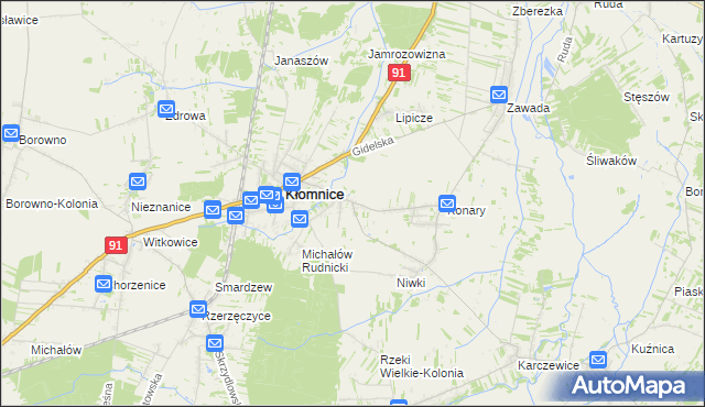 mapa Bartkowice, Bartkowice na mapie Targeo