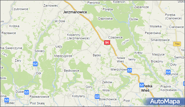 mapa Bębło, Bębło na mapie Targeo