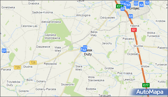 mapa Belsk Duży, Belsk Duży na mapie Targeo