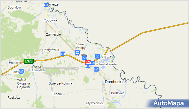 mapa Berdyszcze, Berdyszcze na mapie Targeo