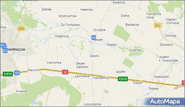 mapa Bezek-Kolonia, Bezek-Kolonia na mapie Targeo