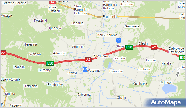 mapa Beznazwa, Beznazwa na mapie Targeo