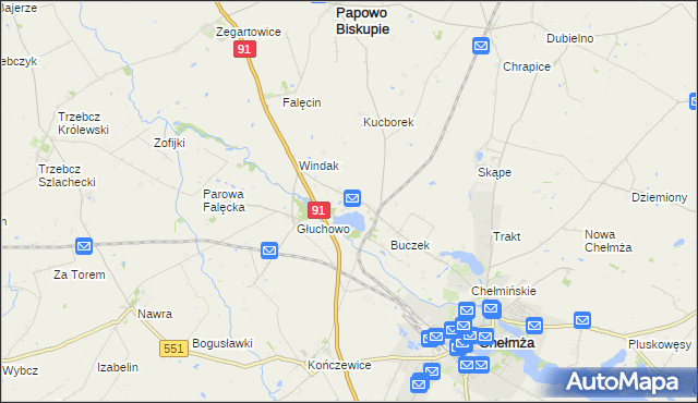 mapa Bielczyny, Bielczyny na mapie Targeo