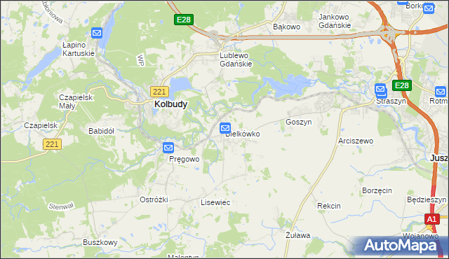 mapa Bielkówko, Bielkówko na mapie Targeo