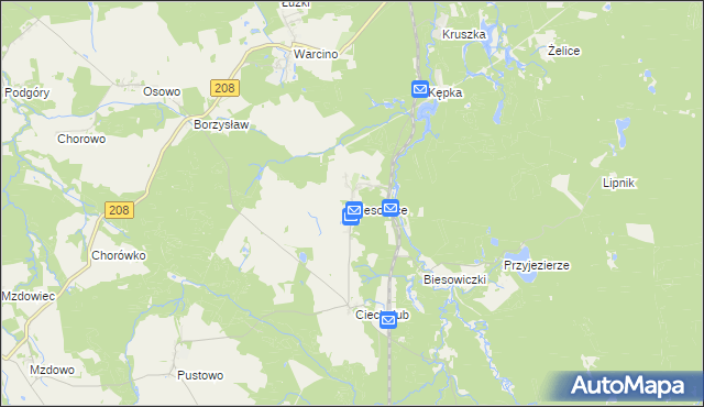 mapa Biesowice, Biesowice na mapie Targeo
