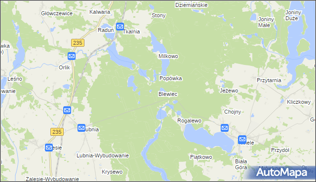 mapa Blewiec, Blewiec na mapie Targeo