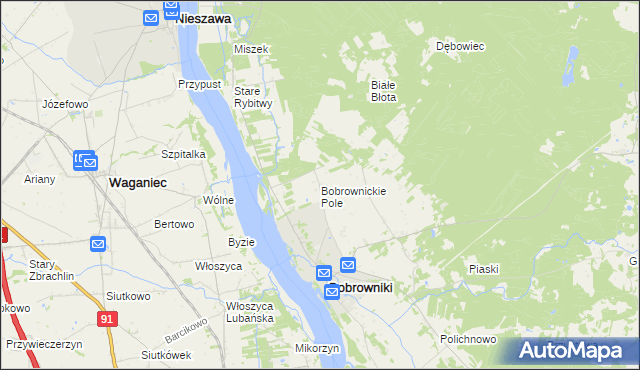 mapa Bobrownickie Pole, Bobrownickie Pole na mapie Targeo