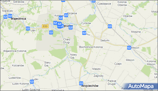 mapa Bochotnica-Kolonia, Bochotnica-Kolonia na mapie Targeo