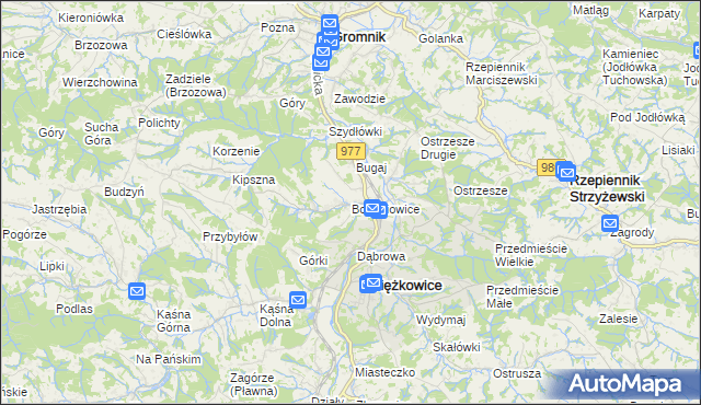 mapa Bogoniowice, Bogoniowice na mapie Targeo
