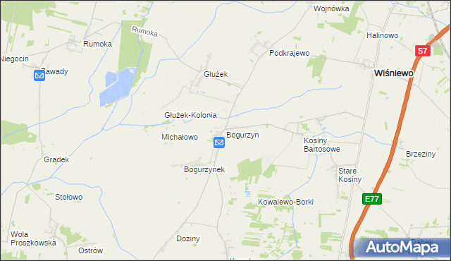mapa Bogurzyn, Bogurzyn na mapie Targeo
