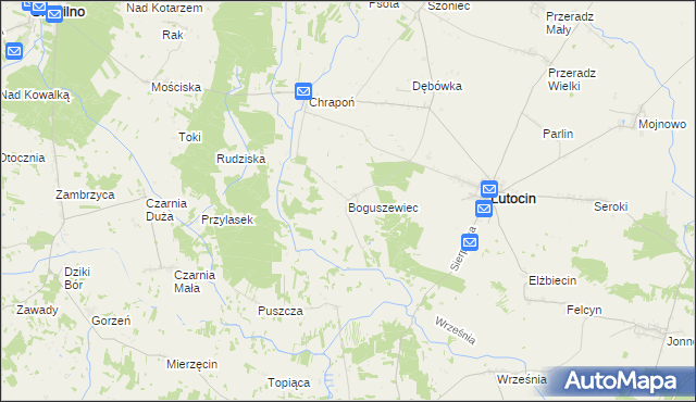 mapa Boguszewiec, Boguszewiec na mapie Targeo