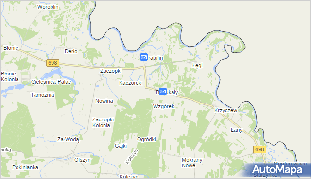 mapa Bohukały, Bohukały na mapie Targeo