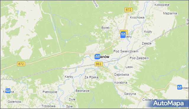 mapa Bojanów powiat stalowowolski, Bojanów powiat stalowowolski na mapie Targeo