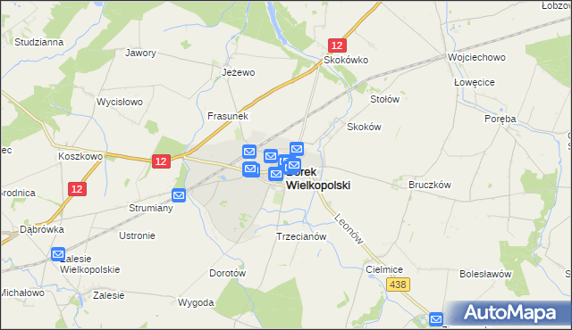 mapa Borek Wielkopolski, Borek Wielkopolski na mapie Targeo