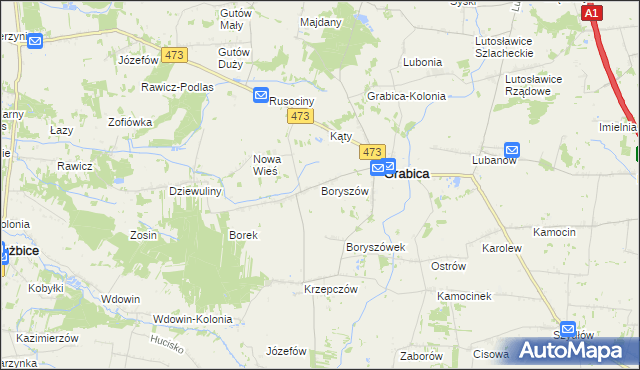 mapa Boryszów, Boryszów na mapie Targeo
